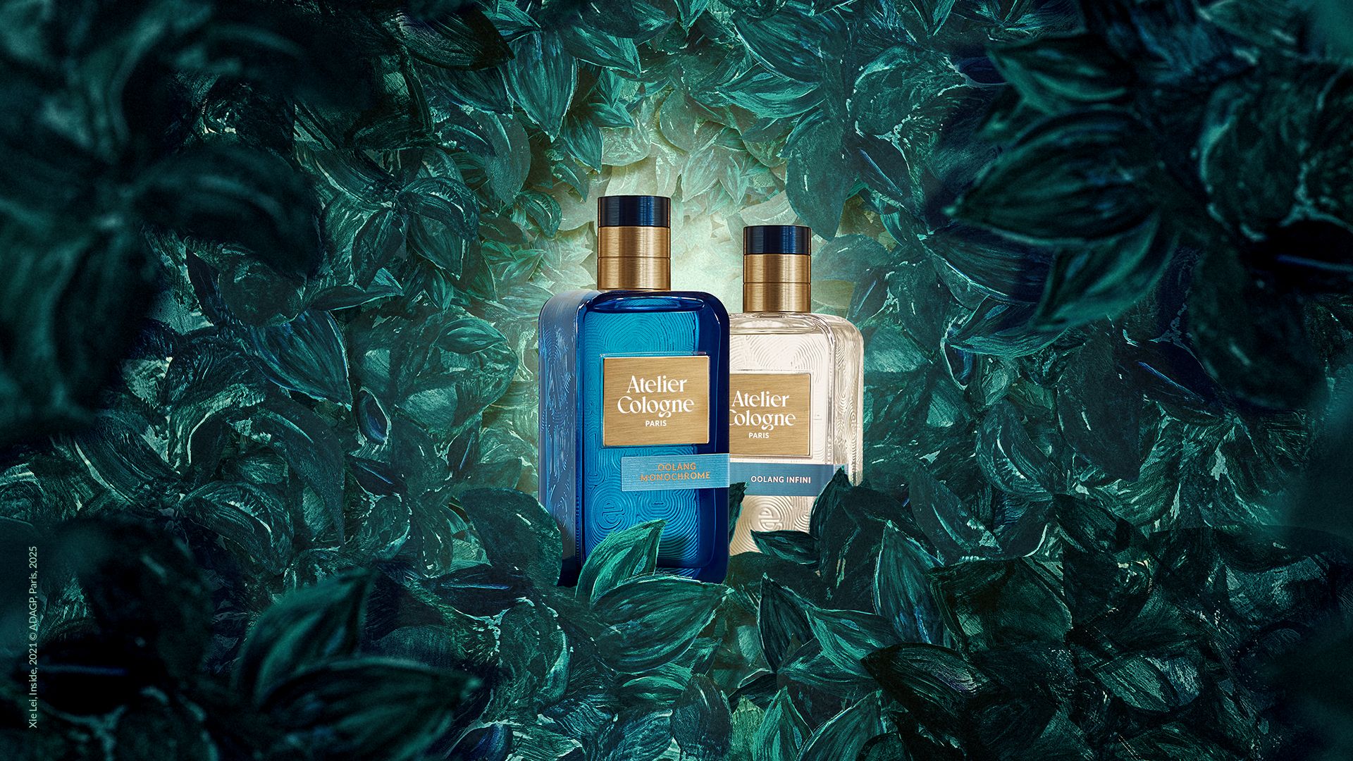 Atelier Cologne 青玉烏龍珍稀淡香精及無極烏龍淡香精與香材展示圖