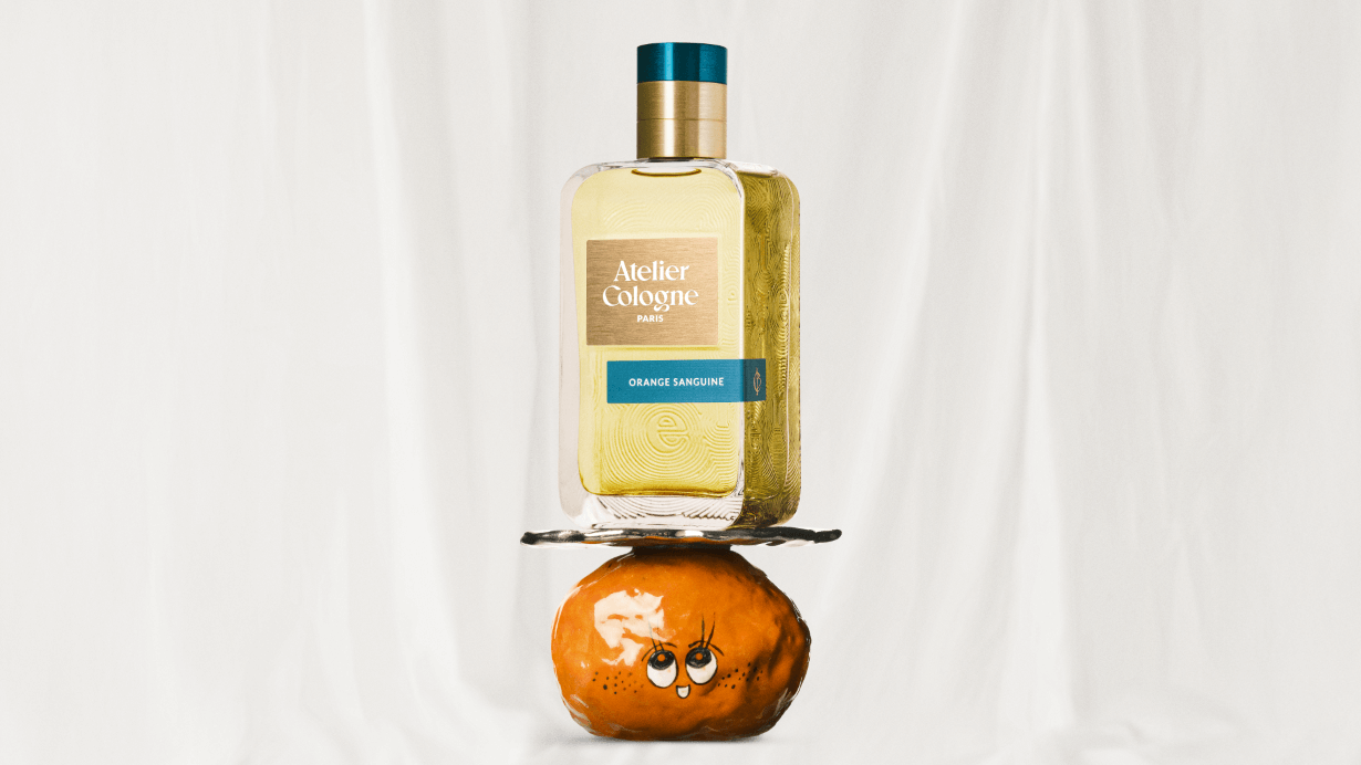 Atelier Cologne 柑橘調香水赤霞橘光,結合中國陶瓷藝術家潘望舒的橘子主題藝術作品