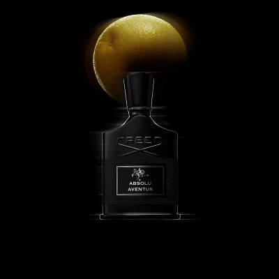 阿文圖斯·極 Absolu Aventus 黑色香水瓶搭配香檸檬,呈現深邃奢華氛圍